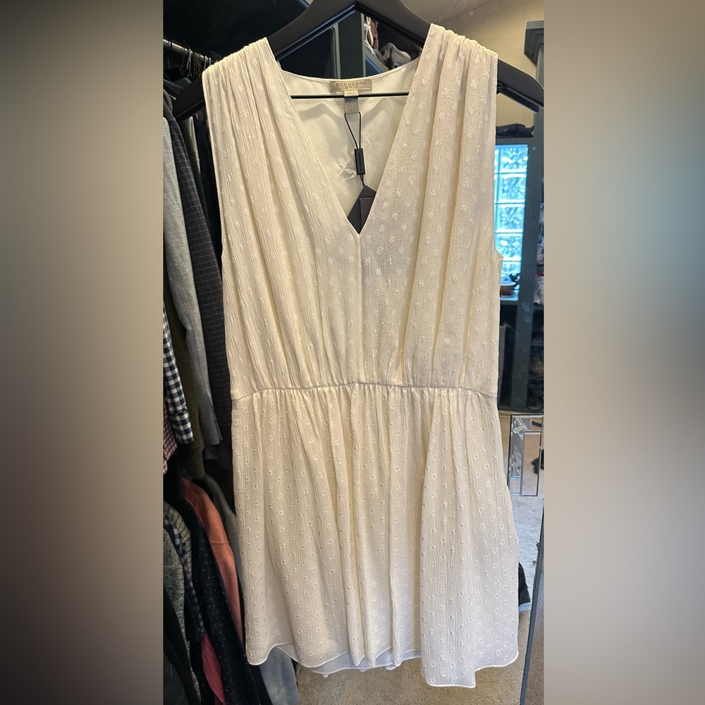 NWT Burberry Brit Silk Dot Dress - Bridal Shower Goals sz US10